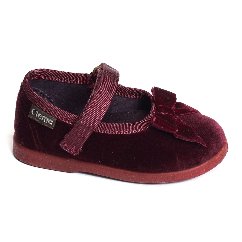 MERCEDES TERCIOPELO LAZO Bordeaux, Ballerines Cienta