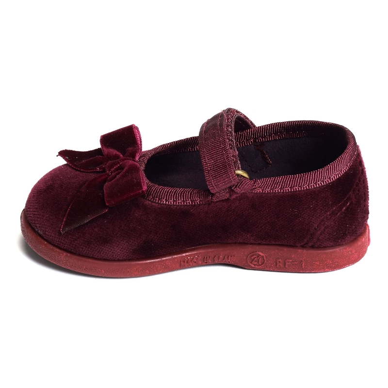 MERCEDES TERCIOPELO LAZO Bordeaux, Ballerines Cienta