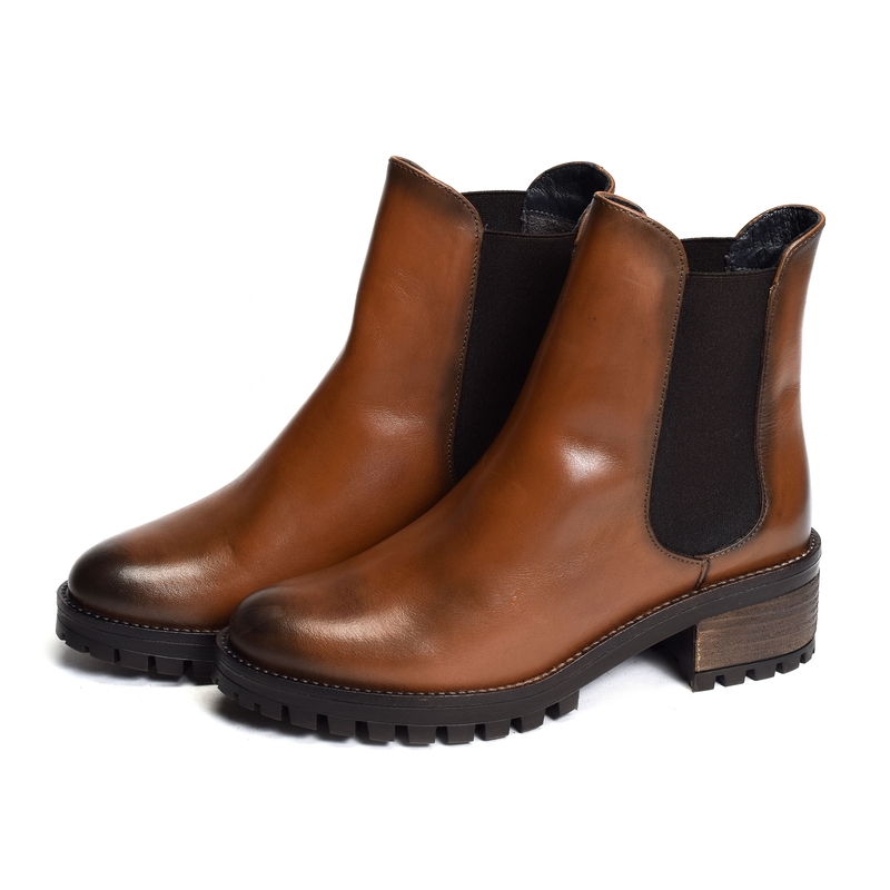 14120 Cognac, Chelsea boots Qootum