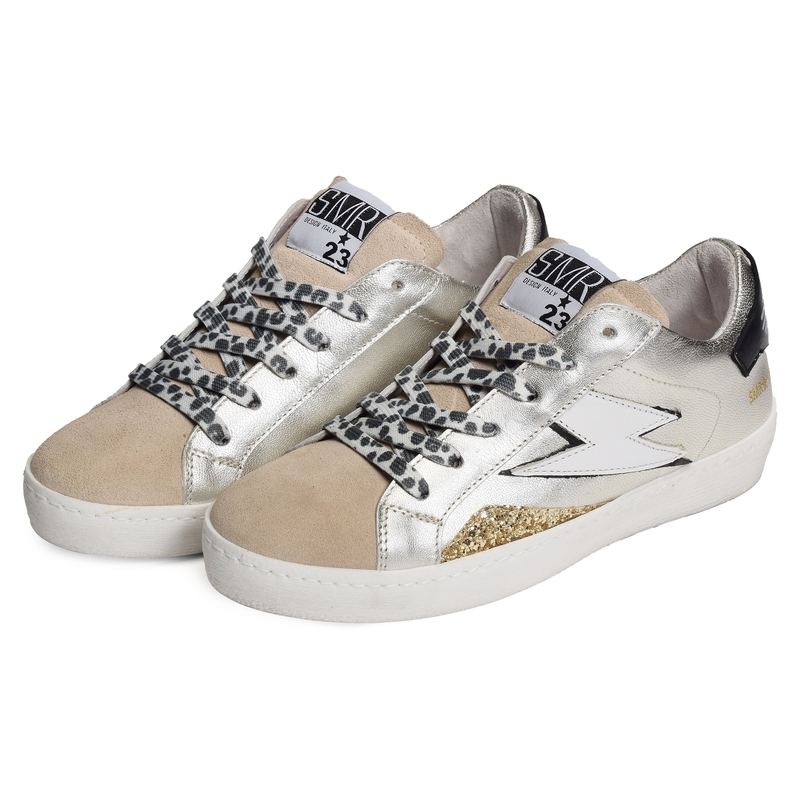 LARRY Beige Argent, Sneakers basses Semerdjian