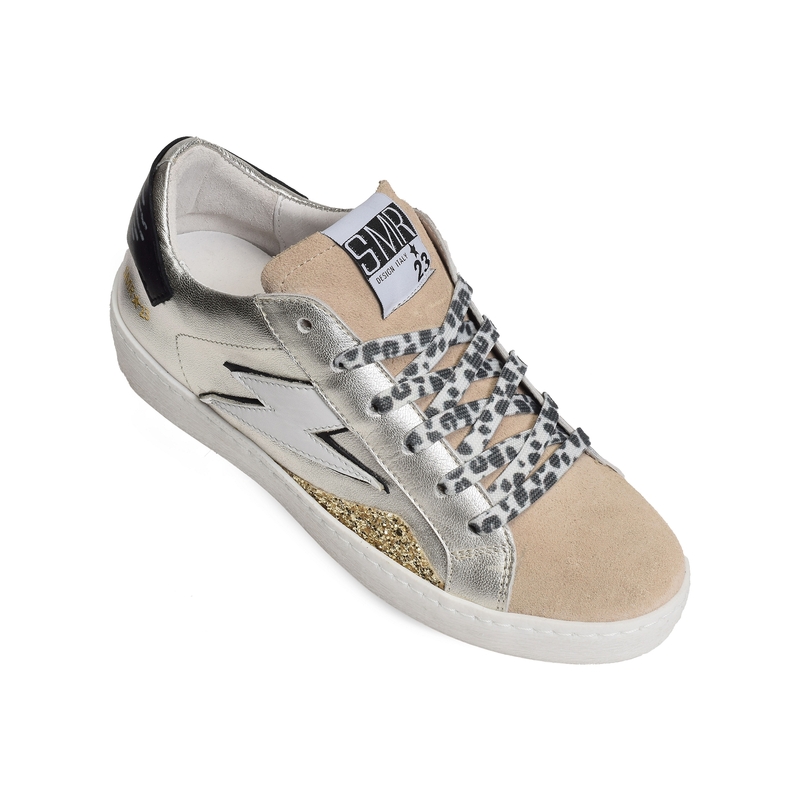 LARRY Beige Argent, Sneakers basses Semerdjian