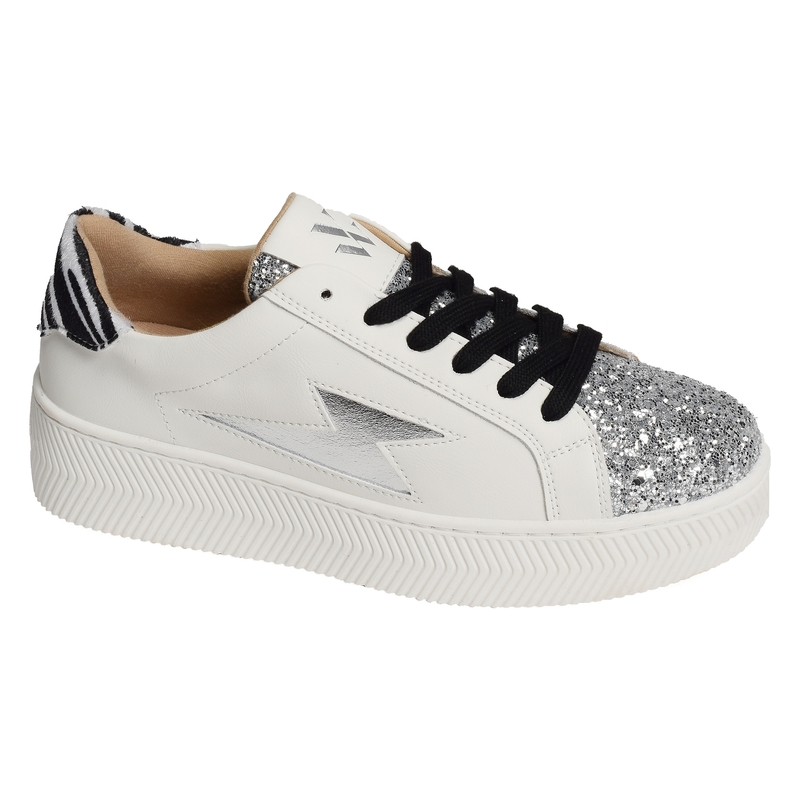 ELLEN Blanc Argent, Sneakers basses Vanessa Wu