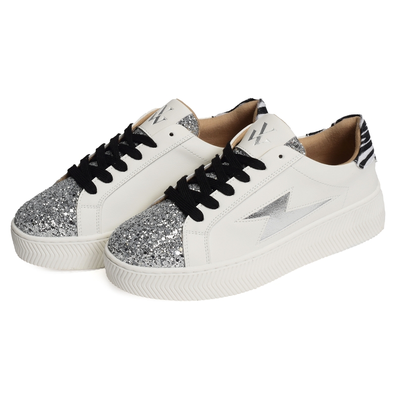 ELLEN Blanc Argent, Sneakers basses Vanessa Wu