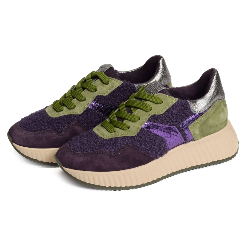 ALANZA Violet Vert, Baskets running Softwaves