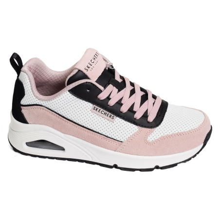 UNO TWO MUCH FUN Blanc Rose, Sneakers basses Skechers