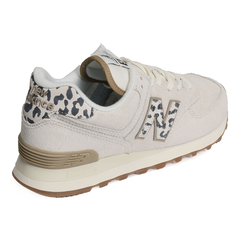 WL574 Blanc Léopard, Sneakers basses New Balance