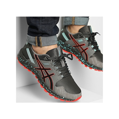 GEL CITREK Gris Rouge, Baskets running Asics