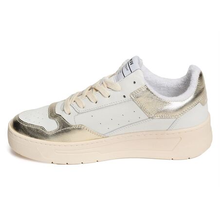 SMATCH NEW TRAINER W Blanc Or, Sneakers basses Schmoove