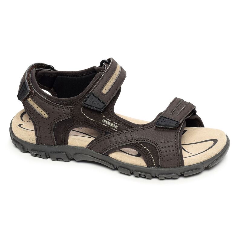 U SANDAL STRADA D Marron, Sandales plates & Nu-Pieds Geox