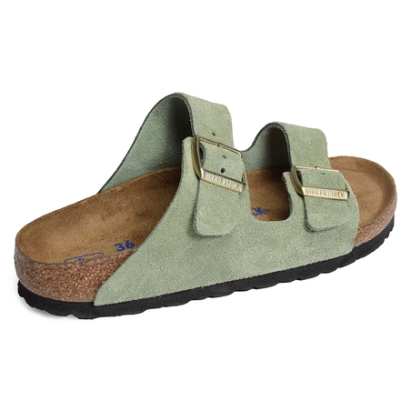 ARIZONA SFB CUIR W Vert Clair, Mules Birkenstock