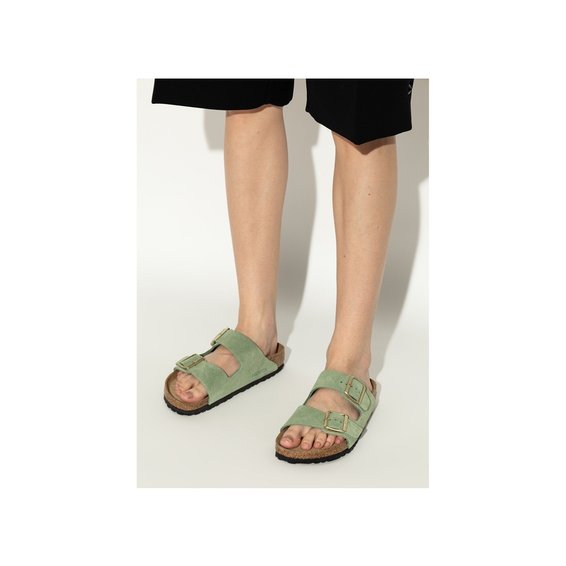 ARIZONA SFB CUIR W Vert Clair, Mules Birkenstock