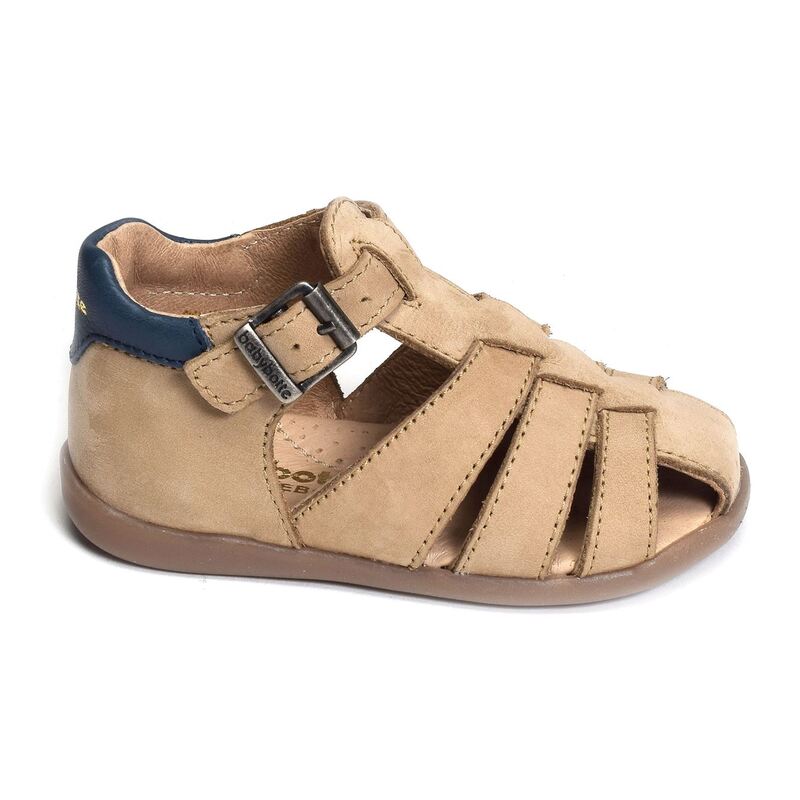 GIMMY Beige Bleu, Sandales plates & Nu-Pieds Babybotte