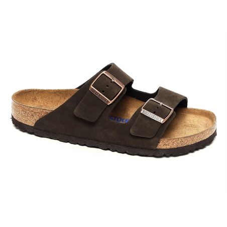 ARIZONA SFB CUIR Marron Foncé, Mules Birkenstock