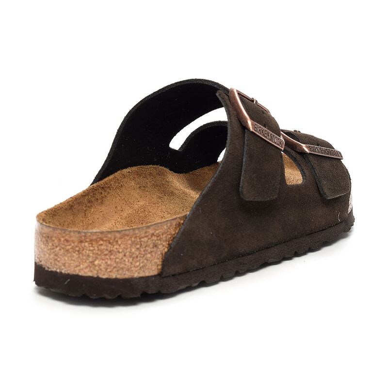 ARIZONA SFB CUIR Marron Foncé, Mules Birkenstock