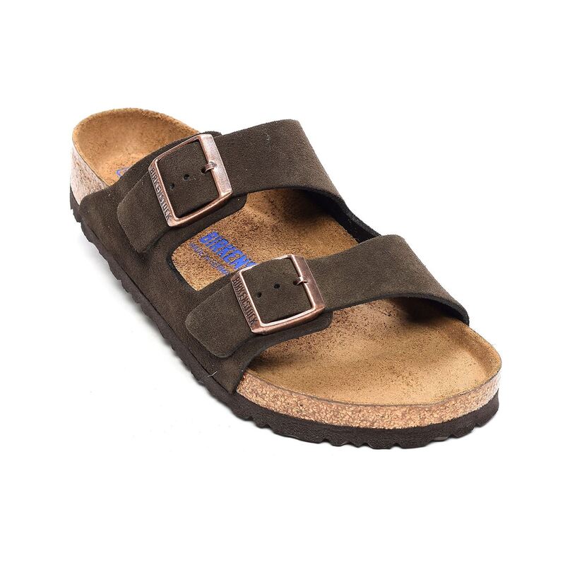 ARIZONA SFB CUIR Marron Foncé, Mules Birkenstock