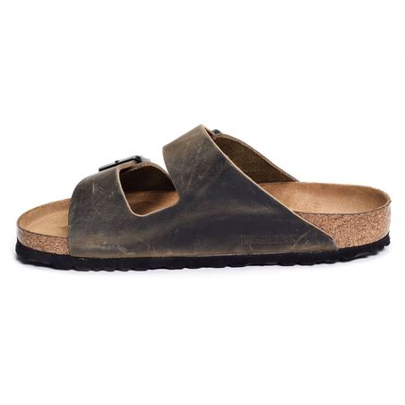 ARIZONA SFB CUIR Vert Foncé, Mules Birkenstock