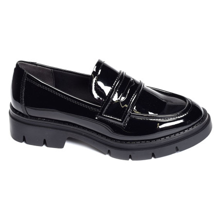 24313 Verni Noir, Mocassins Tamaris