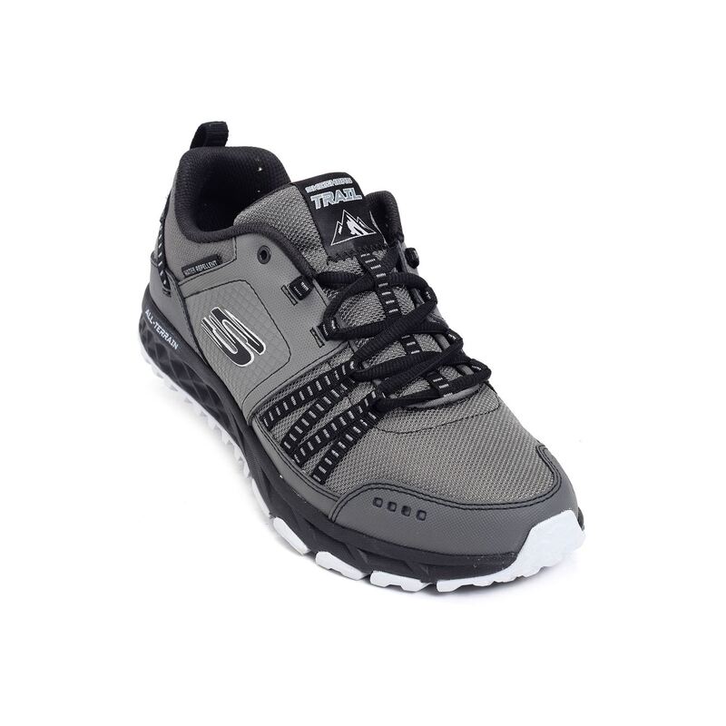 ESCAPE PLAN Gris, Baskets running Skechers