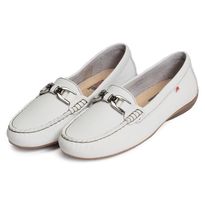 BRUNI F0804 Blanc, Mocassins Fluchos