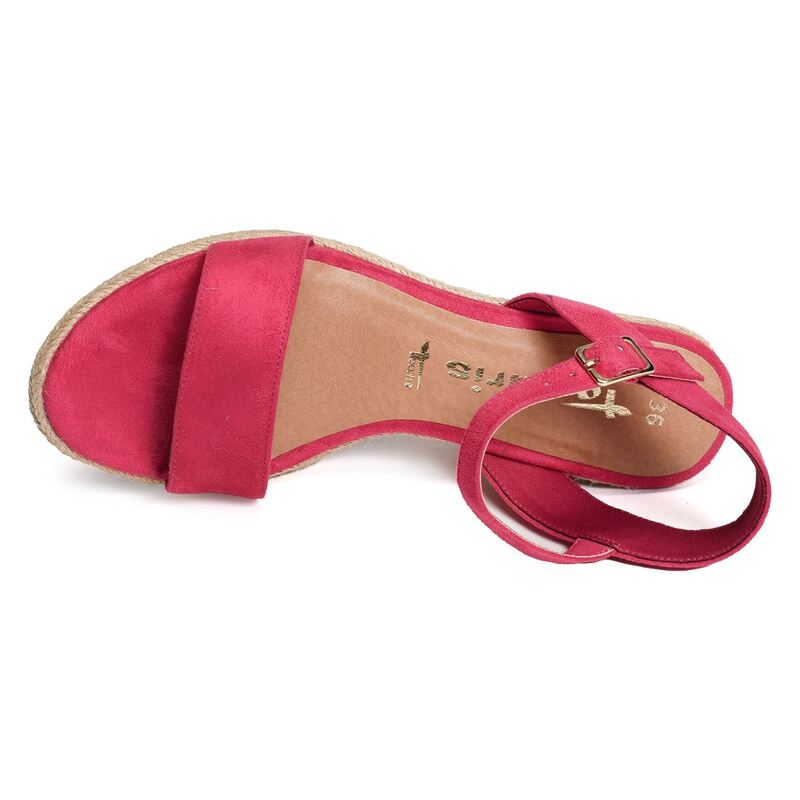 28300 Fuchsia, Sandales compensées Tamaris