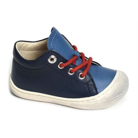 COCOON BOY CLASSIC Marine Rouge, Chaussures à Lacets Naturino