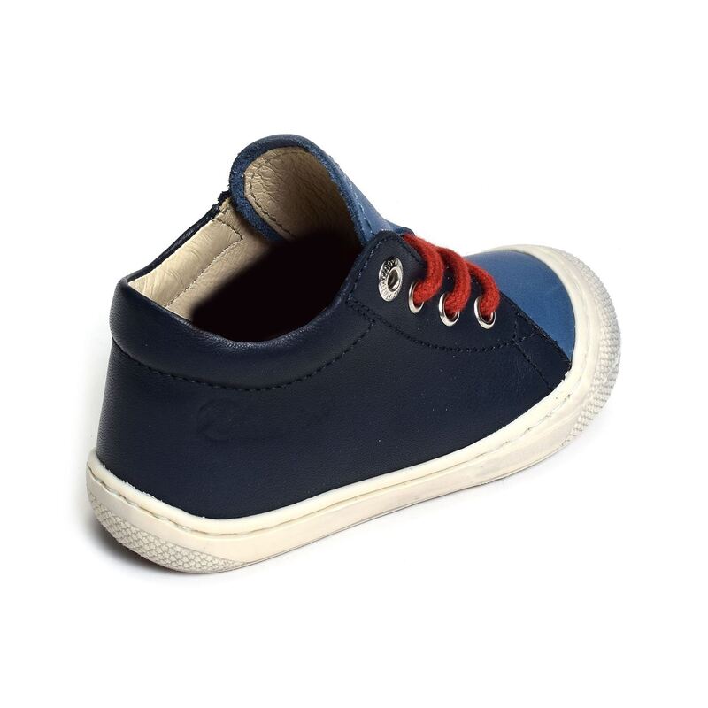 COCOON BOY CLASSIC Marine Rouge, Chaussures à Lacets Naturino