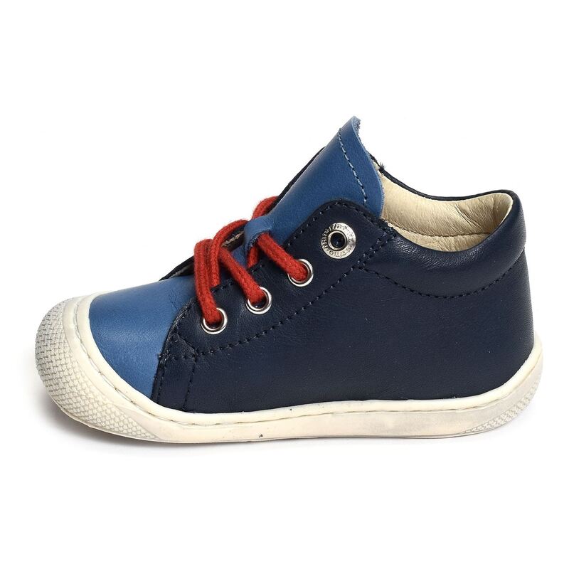 COCOON BOY CLASSIC Marine Rouge, Chaussures à Lacets Naturino