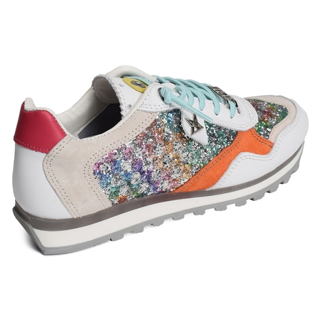 C848 W Blanc Multicolore, Baskets running Cetti