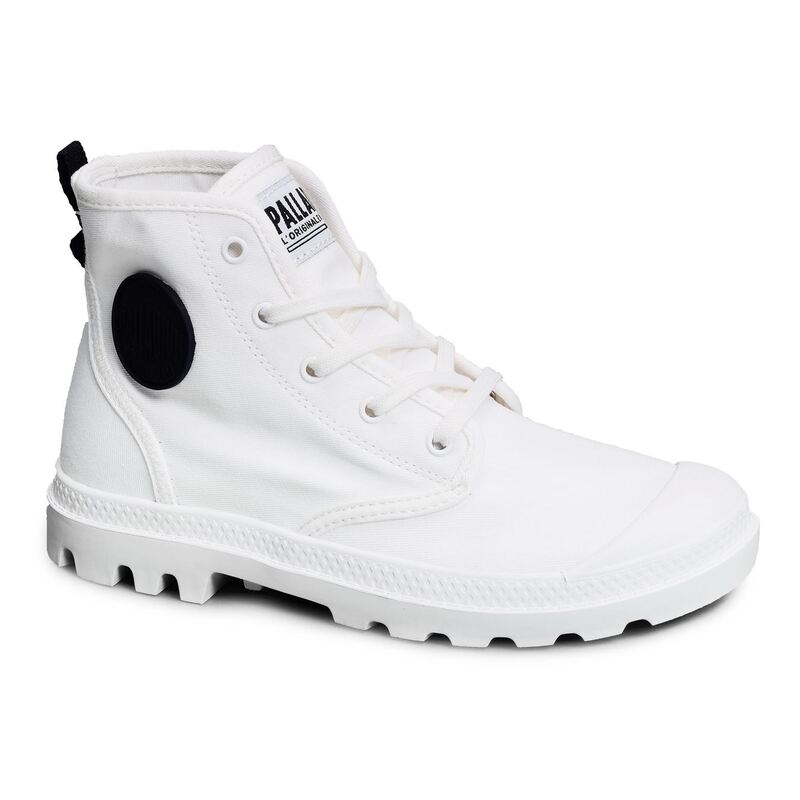 PAMPA HI TWILL Blanc, Chaussures montantes Palladium