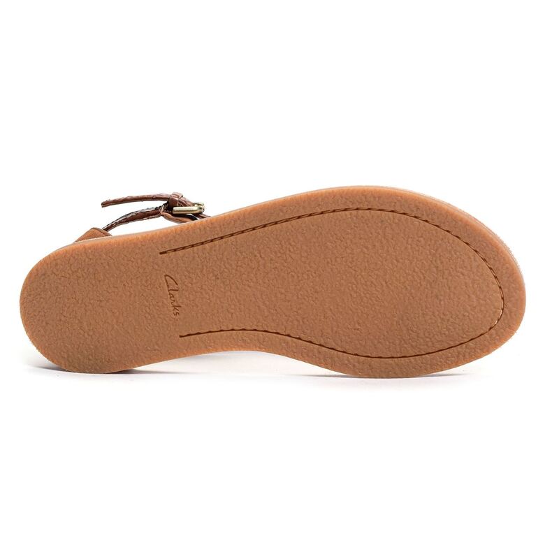 KARSEA  POST Tan, Sandales plates Clarks