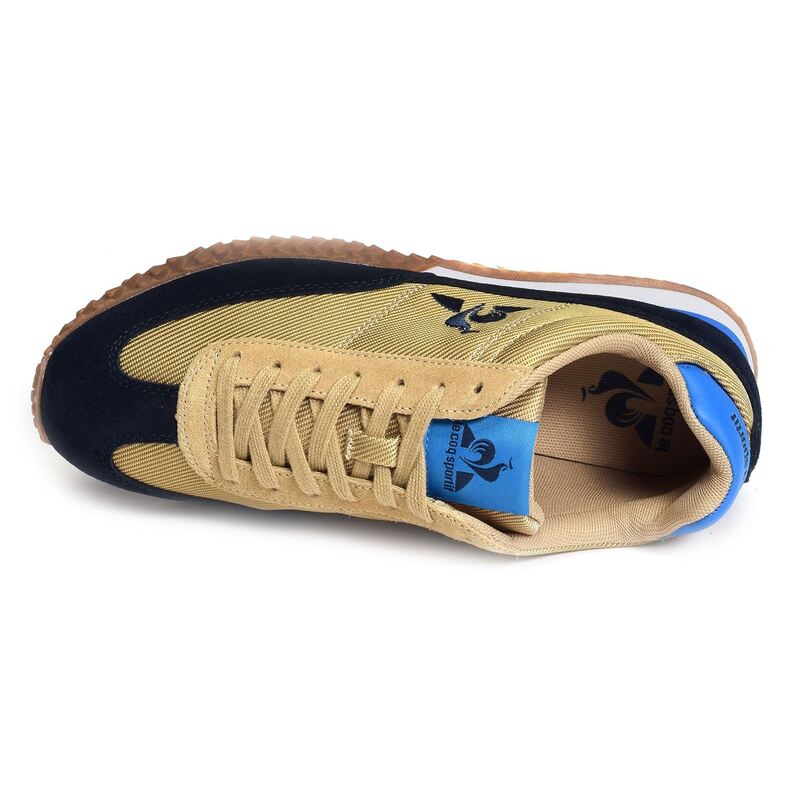 VELOCE Beige Bleu, Baskets running Le Coq Sportif