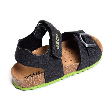 J GHITA BB Gris Vert, Sandales plates & Nu-Pieds Geox