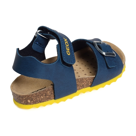 J GHITA BB Bleu Jaune, Sandales plates & Nu-Pieds Geox