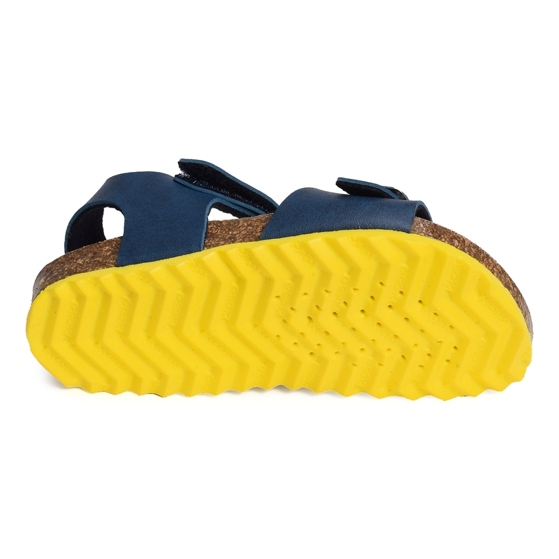 J GHITA BB Bleu Jaune, Sandales plates & Nu-Pieds Geox