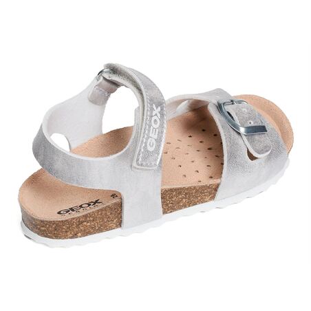 J ADRIEL GC Argent Blanc, Sandales plates & Nu-Pieds Geox