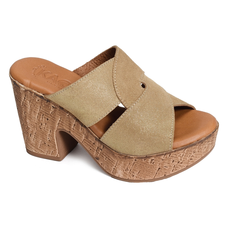 893 Beige Or, Mules Kaola