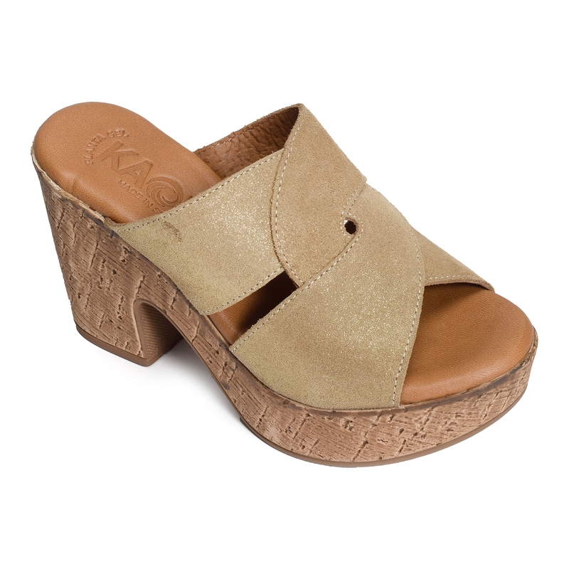 893 Beige Or, Mules Kaola