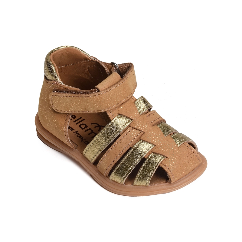 PAILLETTE Camel Or, Sandales plates & Nu-Pieds Bellamy