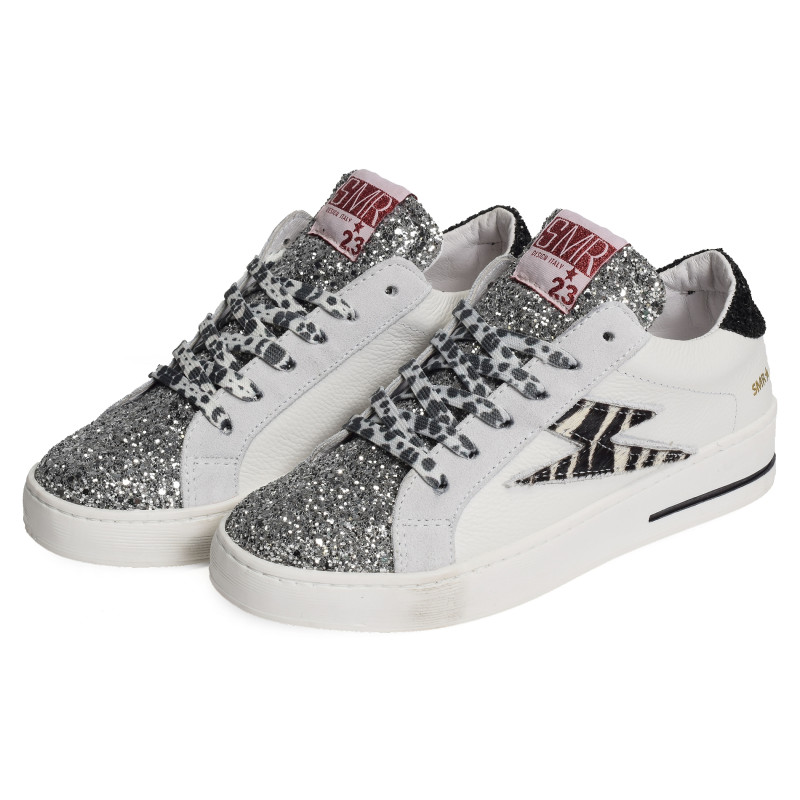 MAYA Blanc Argent, Sneakers basses Semerdjian