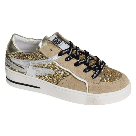 VANA Beige Or, Sneakers basses Semerdjian