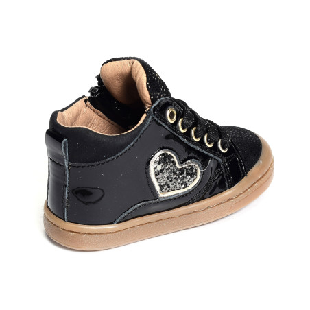 ANTO Noir Paillette, Chaussures à Lacets Babybotte