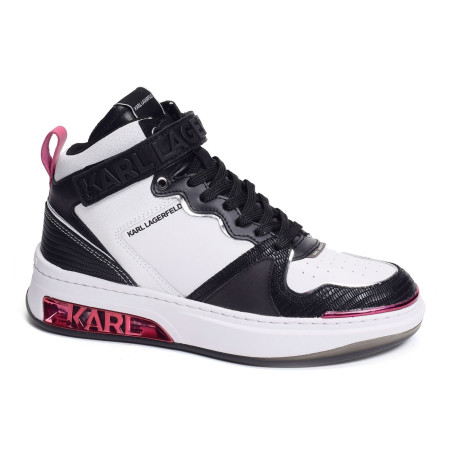 ELEKTRA LAY UP HI Noir Blanc, Baskets montantes Karl Lagerfeld