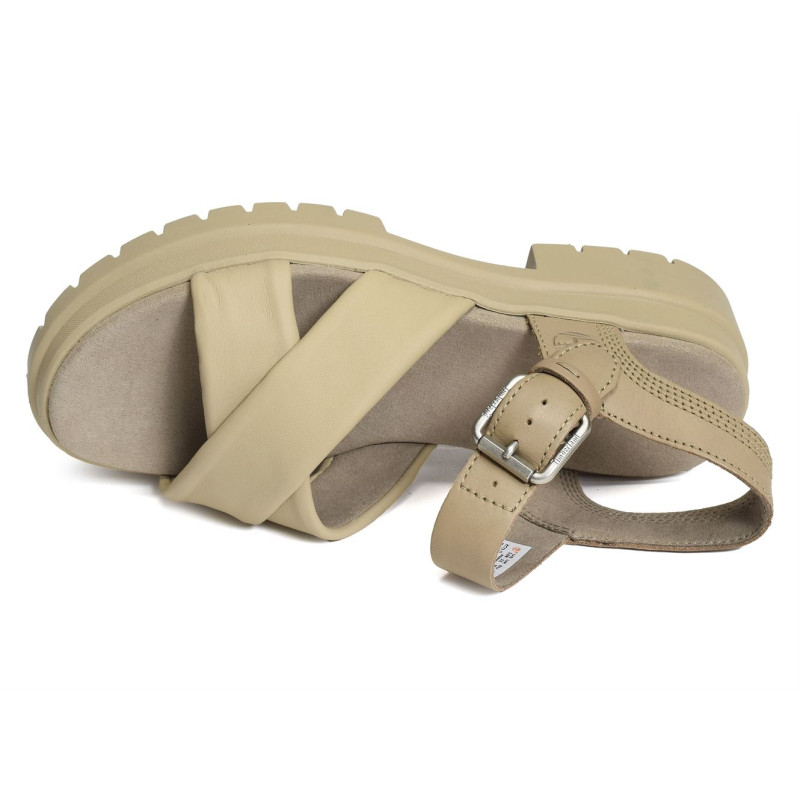 LONDON VIBE X STRAP Kaki Beige, Nu-Pieds à plateforme Timberland