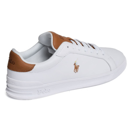 HERITAGE COURT Blanc Marron, Sneakers basses Polo Ralph Lauren