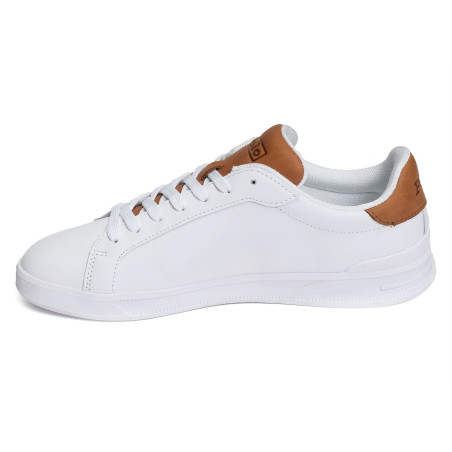 HERITAGE COURT Blanc Marron, Sneakers basses Polo Ralph Lauren