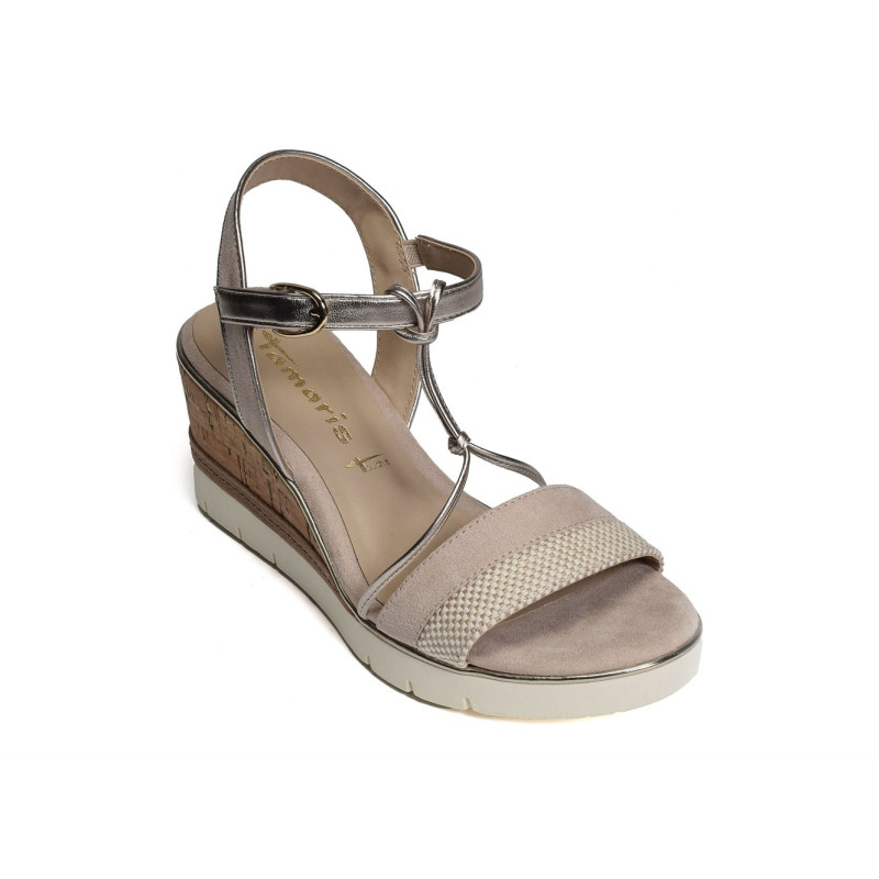 28361 Beige, Sandales compensées Tamaris