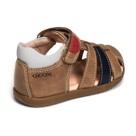 B SANDAL MACCHIA BA Camel, Sandales plates & Nu-Pieds Geox