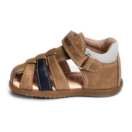 B SANDAL MACCHIA BA Camel, Sandales plates & Nu-Pieds Geox