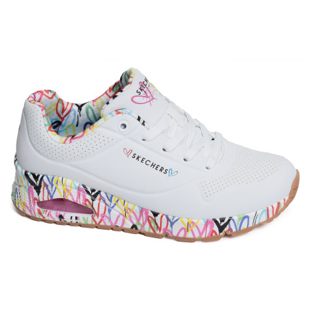 UNO LOVING LOVE Blanc Multicolore, Sneakers basses Skechers