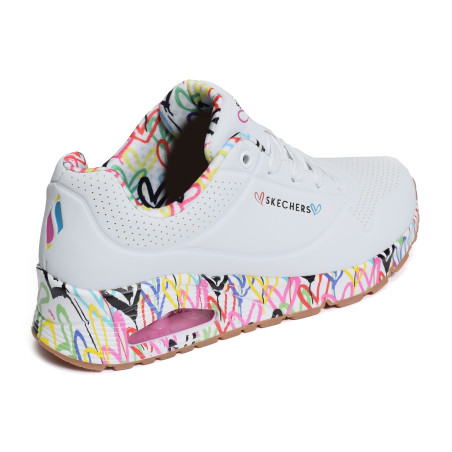 UNO LOVING LOVE Blanc Multicolore, Sneakers basses Skechers